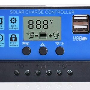 Regolatore di Carica 12/24v 10A Con Crepuscolare